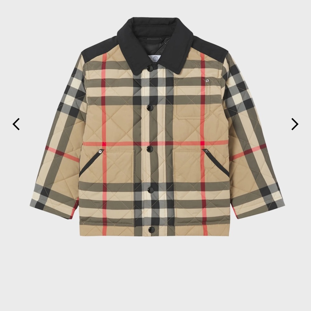 Burberry Kids Renfred Vintage Check Quilted Jacket